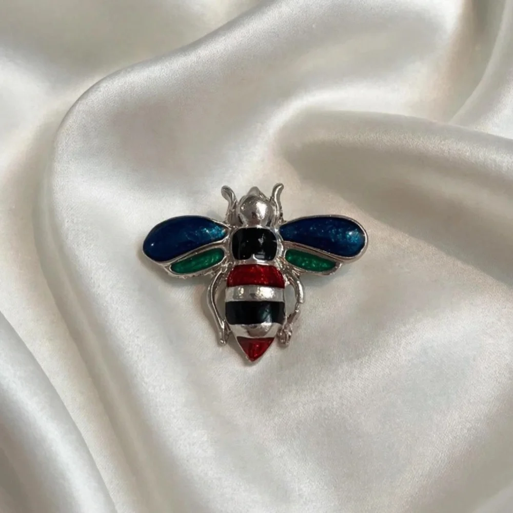 Jewel-Tone Bee Brooch